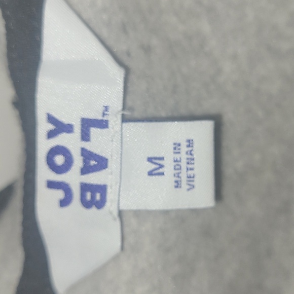 Joy Lab Hooded Crop Top Sweatshirt Vest charcoal gray fleece zipper pocket - Picture 5 of 7